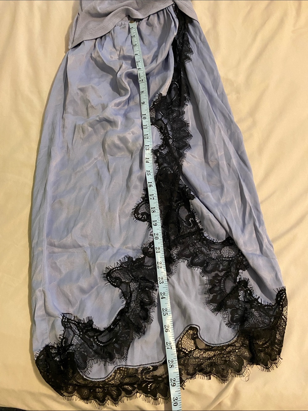 Anthropologie Keeley Ribbed Light Blue Twofer Midi Dress Sz XXSP